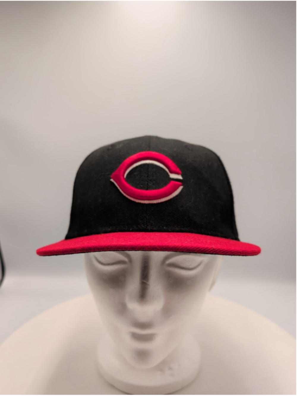 New Era 59FIFTY Cincinnati Reds On-Field Fitted Hat Black Red MLB Cap Size 6 3/4